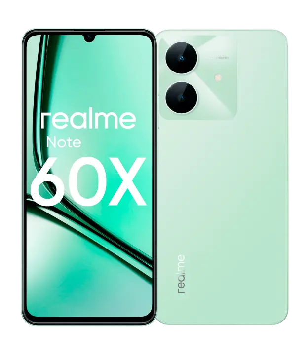 Смартфон realme Note 60x 3/64 ГБ RU, Dual nano SIM, зеленый