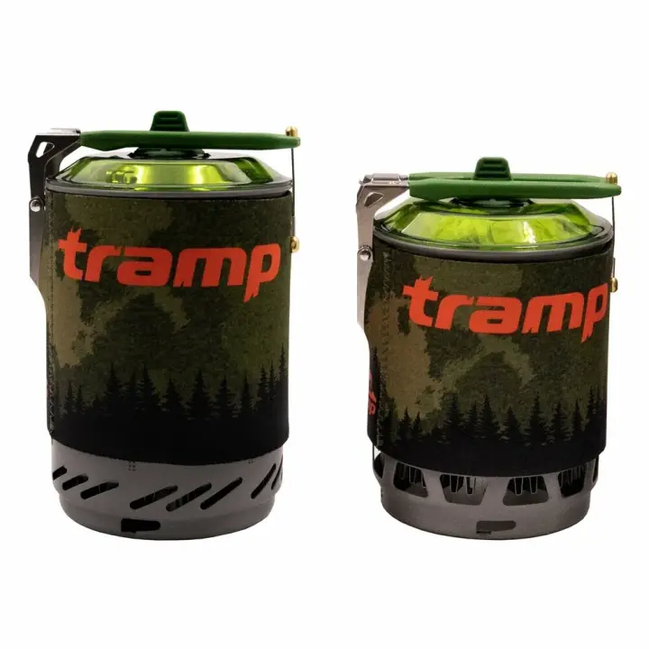 Система для приготовления пищи Tramp (газовая горелка), TRG-115, в комплекте котелок 1 л, с чехлом, оливковая, 2200 Вт