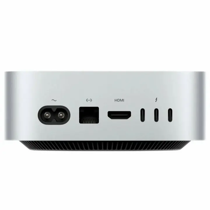 Мини настольный компьютер Apple Mac mini, 2024 (M4 10-Core, GPU 10-Core, 16GB, 256GB), Серебристый | Silver (MU9D3)
