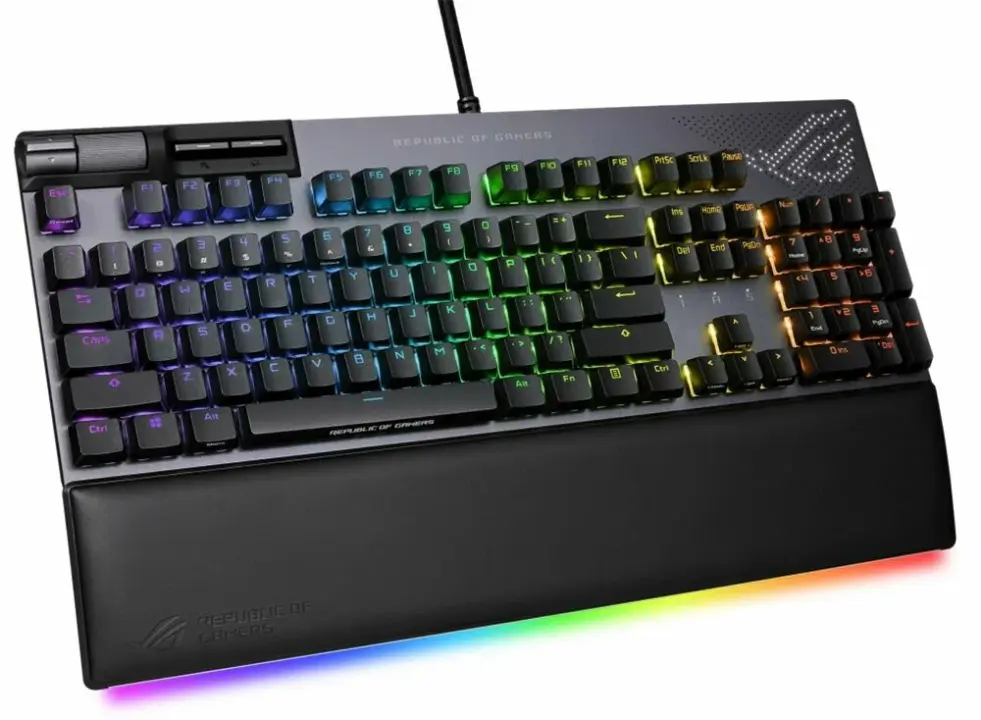 ASUS Игровая клавиатура проводная ROG Strix Flare II Animate RGB NX RED PBT-cp, Английская раскладка